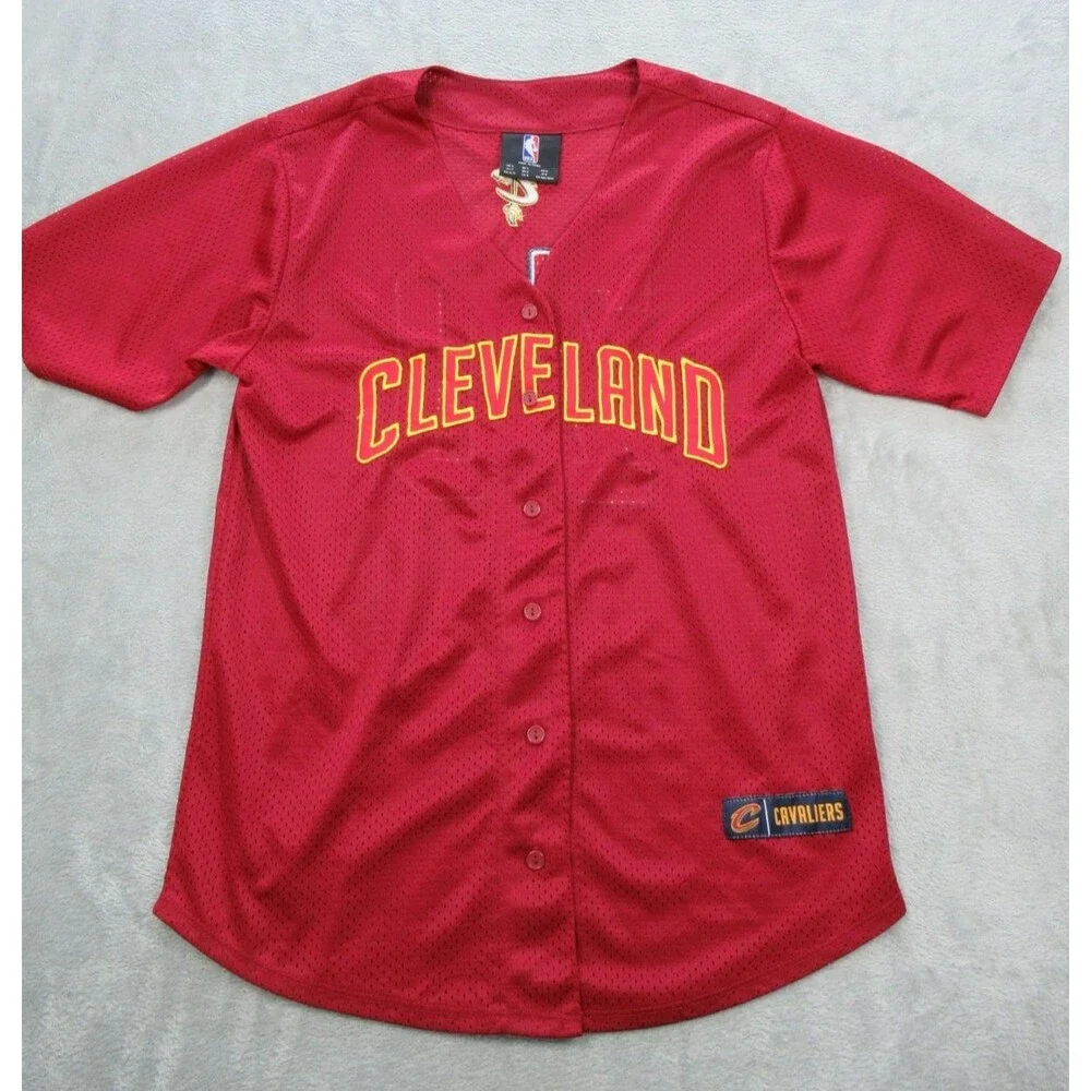 Cleveland Cavaliers Sz. Small Cavs #70 Dark Red Mesh Baseball Jersey ButtonFront